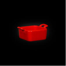 Форма для запекания с двумя ручками красная Colore "Corone" 68х68х35мм [LQ-SK0008-R]